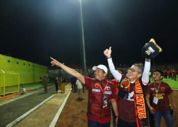 Laga PSM Diwarnai Genangan, Taufan Pawe Siap Revitalisasi Lapangan Stadion GBH Parepare