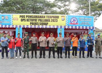 Kapolres Sidrap Bersama PJU Mengecek Pos Terpadu Ops Ketupat di Momen Arus Balik Lebaran dan Hari Pertama Kerja