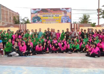 HUT Bhayangkara ke-77 Tahun, Polres Sidrap dan Kodim 1420 Gelar Olahraga Bersama