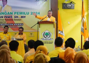 Sampaikan Hasil Rakernas, Taufan Pawe Tegaskan Kader Golkar Sulsel Solid Untuk Airlangga Hartarto