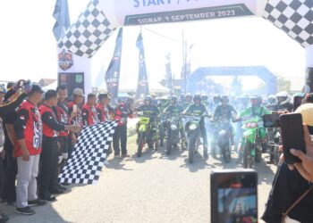 Dandim dan Kapolres Hadir dalam Pembukaan Latber Motor Trail Adventure SYF 337