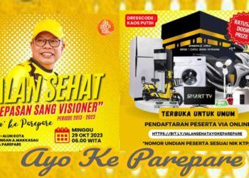 Pelepasan Sang Visioner. Ayo Meriahkan Jalan Sehat Berhadiah Umrah dari Taufan Pawe