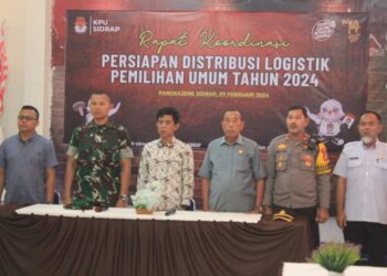 Wakapolres Sidrap Hadiri Rakor Persiapan Distribusi Logistik Pemilu 2024