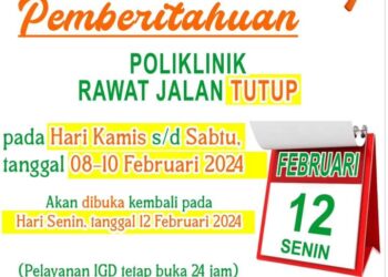 RSUD Andi Makkasau Parepare Umumkan Poli Rawat Jalan Tutup Sementara, Pelayanan IGD Tetap Buka 24 Jam
