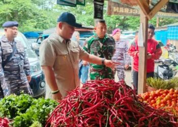 Cek Harga Bahan Pokok, Pj Bupati Sinjai Bersama Forkopimda Turun di Pasar Sentral