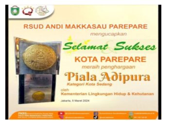 Parepare Raih Anugerah Adipura ke-15, RSUD Andi Makkasau Ucapkan Selamat
