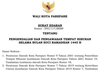 THM Tutup Sementara, Begini Surat Edaran Wali Kota Parepare