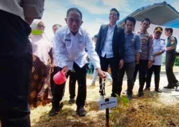 Sekda Parepare dan KPU Penanaman Pohon di Taman Terpadu Bacukiki