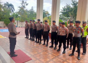 Polres Sidrap Turunkan 40 Anggota Amankan Unras di Kantor Kejaksaan dan Pengadilan Negeri