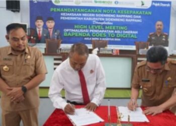 Optimalisasi Pemungutan Pajak dan Retribusi Daerah, Pemkab dan Kejari Sidrap Teken MoU
