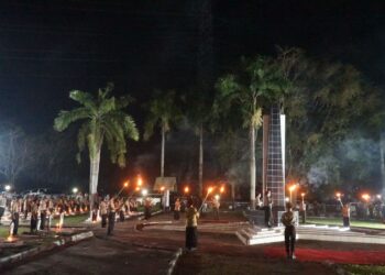 Jelang Hari Kemerdekaan ke-79, Pemkab dan Forkopimda Sidrap Gelar Renungan Suci di TMP Mario