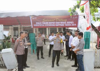 Kapolres Sidrap Pantau Langsung Simulasi Pendaftaran Calon Bupati di KPU