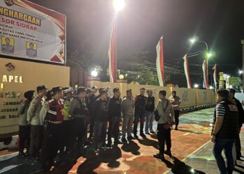 Langkah Preventif Polres Sidrap Bersama Jajaran Polsek Gelar Patroli Besar dalam Rangka Cipta Kondisi