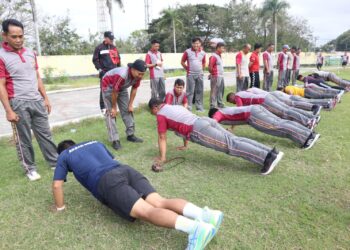 Evaluasi Kesehatan Fisik, Personel Polres Sidrap Jalani Tes Jasmani Semester II 2024