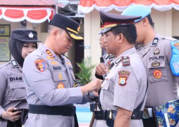 Rotasi Kepemimpinan, AKP Agung Serahkan Jabatan Kasat Samapta kepada AKP Aiyub