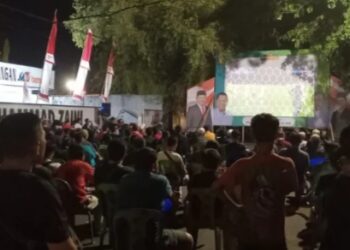Serunya Nobar Timnas Indonesia versus Australia di Posko Pemenangan MZ Berbakti