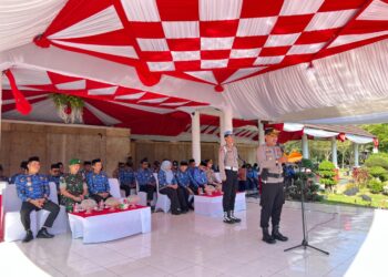Wakili Kapolres Sidrap, KOMPOL Ahmad Rosma Pimpin Upacara Integrasi Nasional