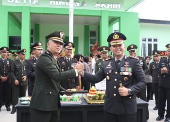 Sinergitas TNI-Polri Makin Solid, Kapolres Sidrap Beri Kejutan di HUT TNI ke 79