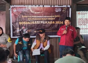 Bhabinkamtibmas Polsek Soreang Dampingi Sosialisasi Pilkada 2024. Ini Pesan Kapolsek Iptu Kisman