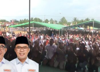 Desa Marah Haloq Jadi Lautan Manusia Saat ARMY Kampanye, Menyalaaa Abangku!