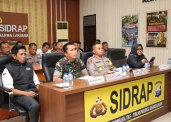 Kapolres, Dandim, KPU, dan Bawaslu Sidrap Ikuti Rapat Virtual Mabes Polri Terkait Persiapan Pilkada