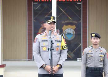 Kapolres Sidrap Pimpin Apel Jelang Tahapan Rapat Pleno di KPU