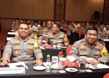 Kapolres Sidrap Hadiri Rakor Linsek Pengamanan Natal 2024 dan Tahun Baru 2025 di Makassar