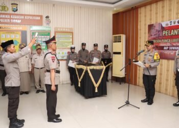 Pelantikan Kapolsek Panca Lautang: Kapolres Sidrap Tekankan Sinergitas dan Profesionalisme.