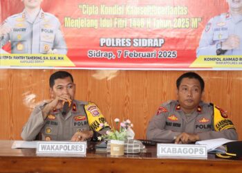 Polres Sidrap Gelar Latpra Ops, Operasi Keselamatan Pallawa 2025 Siap Dimulai