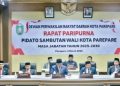DPRD Parepare Gelar Paripurna Pidato Sambutan Perdana Wali Kota, Wujudkan 18 Program Unggulan