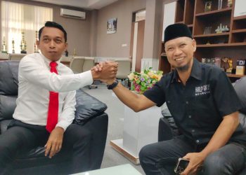 Audiensi, Ketua PWI Sidrap Terpilih Darwis Pantong Dapat Ucapan Selamat dari Bupati Syaharuddin