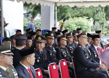 Peringati Hari Lahir Pancasila, Turut Dihadiri Kapolres Pinrang. Komandan Upacara Ipda Farman Lambe