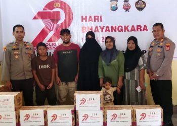 Hari Bhayangkara ke-79, Polres Sidrap Hadirkan Senyum Lewat Bansos