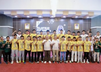 Wabup Barru Dilantik Sebagai Ketua PSSI, Pj Sekda Abu Bakar Beri Sambutan