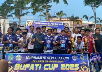 Syaharuddin Alrif Tutup Turnamen Takraw Bupati Cup I, Alobo Farm Juara