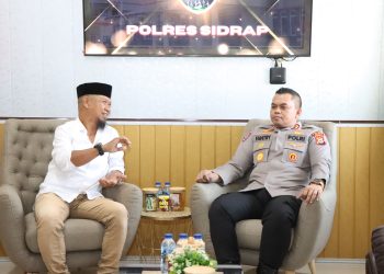 Pengurus PWI Sidrap Terpilih Audiensi Bersama Kapolres, Fantry Taherong: Suguhkan Berita yang Informatif