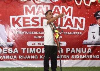 Kemeriahan Malam Kesenian HUT RI ke-80 di Timoreng Panua Ditutup Bupati Sidrap