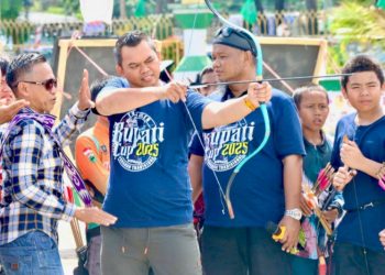 Kolaborasi Lintas Institusi, Kapolres Sidrap dan Jajaran Sukseskan Turnamen Panahan Bupati Cup dalam Rangka Hari Olahraga Nasional