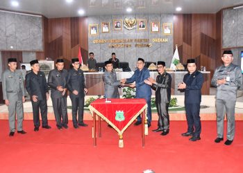 Perda Pembentukan Bapenda Ditetapkan Dalam Rapat Paripurna DPRD Pinrang