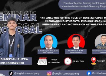 Seminar Proposal Mahasiswa Prodi Bahasa Inggris UMS Rappang Hadirkan Tiga Dosen Penguji dan Pembimbing
