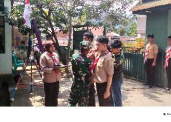 Cetak Generasi Tangguh, Koramil Suli Lantik Anggota Baru Saka Wira Kartika : Siap Jadi Benteng Bela Negara