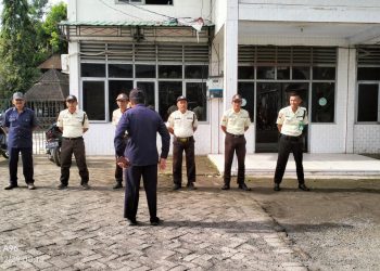 Cek dan Kuatkan Pengamanan Kampus, Sekuriti UMS Rappang Gelar Apel Rutin