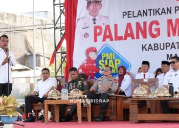Didukung Penuh Pemkab, Pelantikan PMI Sidrap Berlangsung Meriah