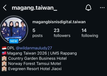 Monitoring Magang Internasional Mahasiswa Prodi Bisnis Digital UMS Rappang di Taiwan