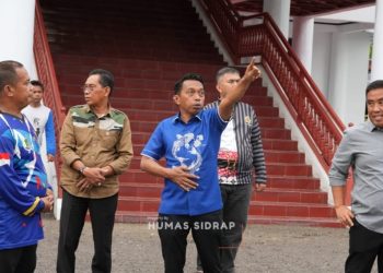 Bupati dan Wabup Sidrap Pantau Persiapan HUT Daerah