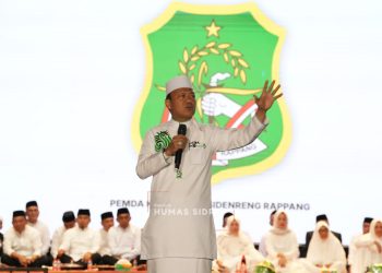Gema Tabligh Akbar Ustadz Das’at Latif di Masjid Agung, Ketua PWI Sidrap: Luar Bisa, Salut Buat Pak Bupati!