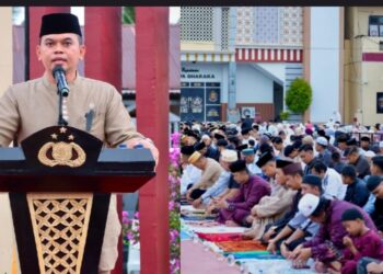 Hadiri Salat Idul Fitri di Polres, Fantry: Kamtibmas Tanggung Jawab Kita Bersama
