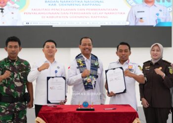 Perkuat Sinergi, Pemkab Sidrap dan BNN Tandatangani MoU Pemberantasan Narkoba